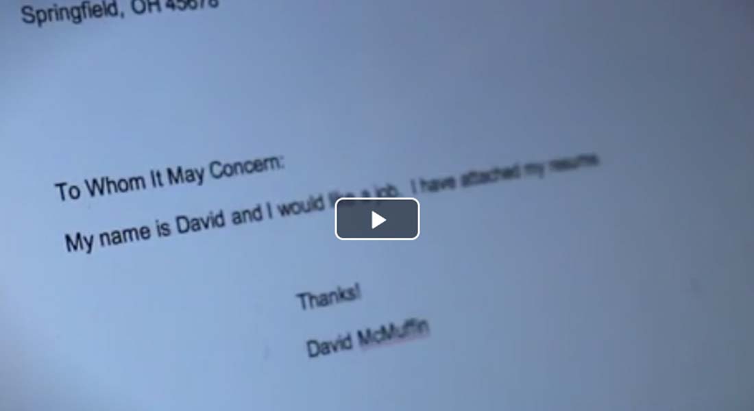 Cover Letter video